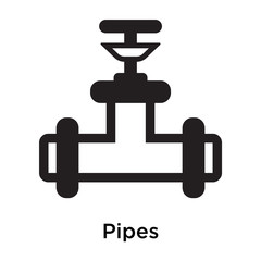 Pipes icon vector sign and symbol isolated on white background, Pipes logo concept
