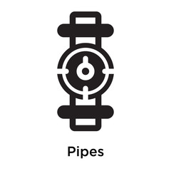 Obraz premium Pipes icon vector sign and symbol isolated on white background, Pipes logo concept