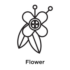 Flower icon vector sign and symbol isolated on white background, Flower logo concept