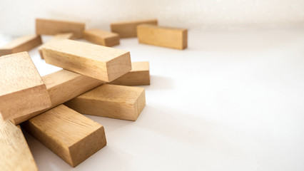 wooden game with blocks