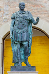 Fototapeta na wymiar Monument of Julius Caesar in Rimini City