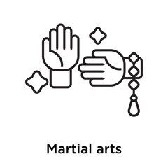Martial arts icon vector sign and symbol isolated on white background