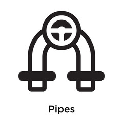 Pipes icon vector sign and symbol isolated on white background, Pipes logo concept