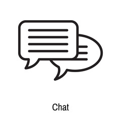 Chat icon vector sign and symbol isolated on white background, Chat logo concept