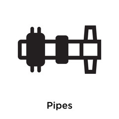 Pipes icon vector sign and symbol isolated on white background, Pipes logo concept