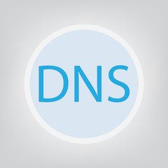 DNS (Domain Name System) concept- vector illustration