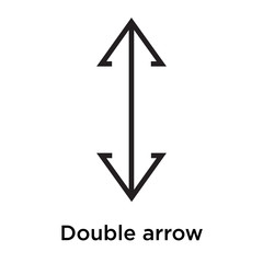 Double arrow icon vector sign and symbol isolated on white background, Double arrow logo concept