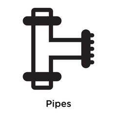 Pipes icon vector sign and symbol isolated on white background, Pipes logo concept