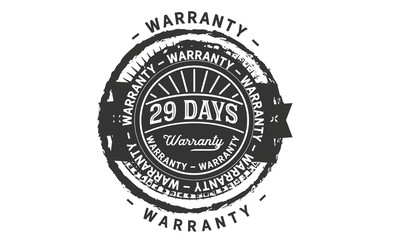 Fototapeta na wymiar 29 days warranty icon vintage rubber stamp guarantee