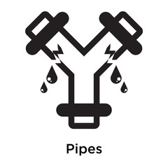 Pipes icon vector sign and symbol isolated on white background, Pipes logo concept