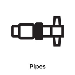 Pipes icon vector sign and symbol isolated on white background, Pipes logo concept