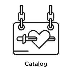 Catalog icon vector sign and symbol isolated on white background, Catalog logo concept