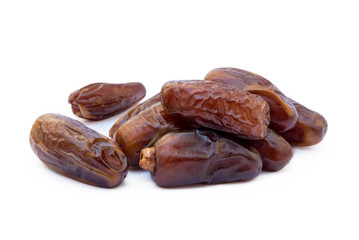Dried sweet dates isolated on a white background