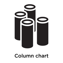 Column chart icon vector sign and symbol isolated on white background, Column chart logo concept