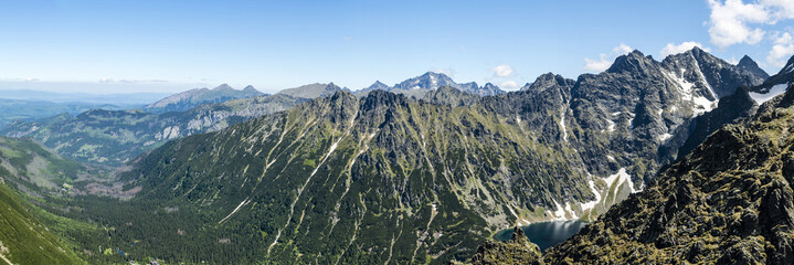 Big panorama - mountain landscape.