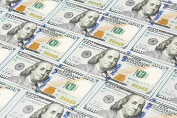 100 dollar bills background pattern