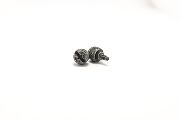 screw on white background