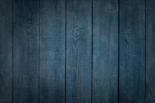 Blue wooden background. vertical