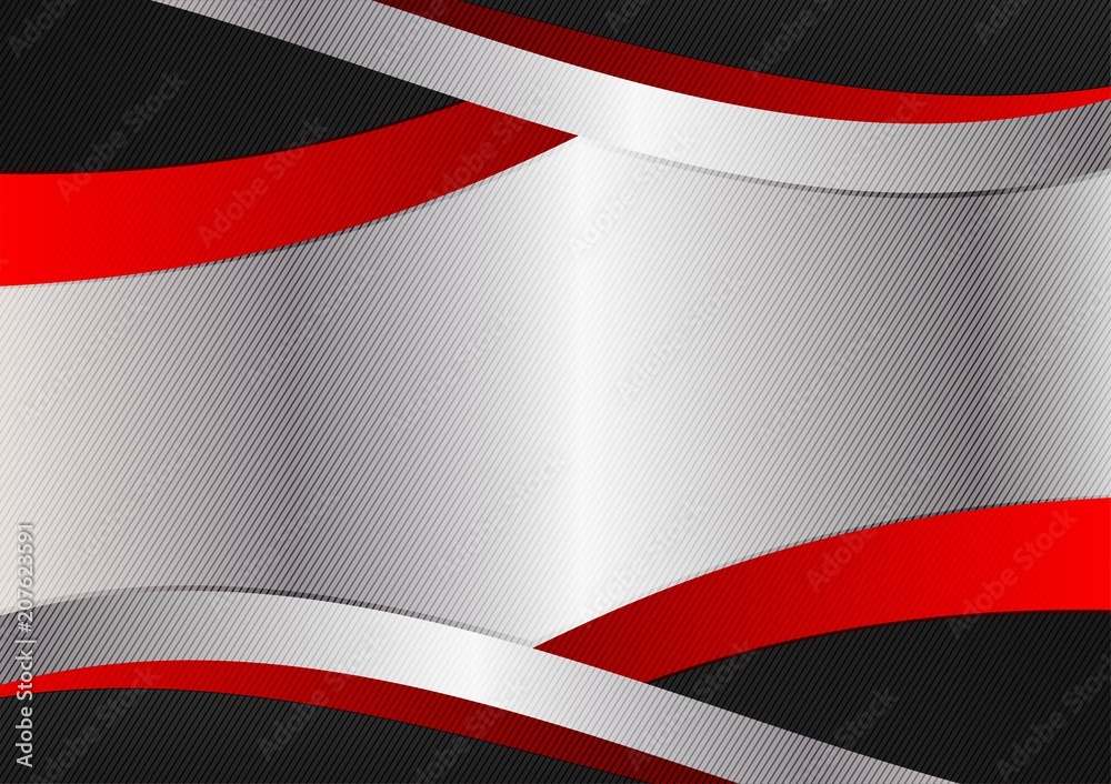 Poster silver red and black color graphics design. vector geometric abstract background with copy space