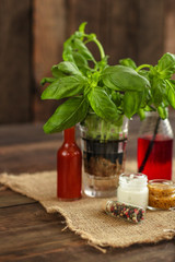 tomato sauce  - Chile hot sauce tomato (red) - cuisine.  Food background