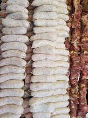 meat and grilled sausages