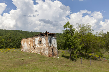 old ruined house