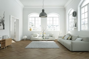 modern bright skandinavian interior design living room © virtua73