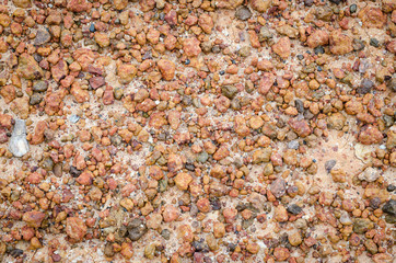 lateritic soil texture background, top view.