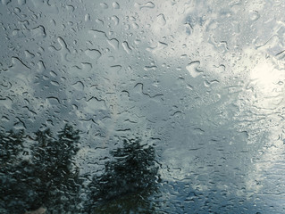 raindrops on glass