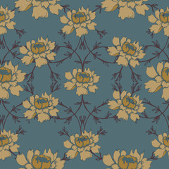 Abstract elegance pattern with floral background.