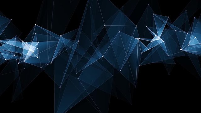 abstract BLUE poligon net connections cloud animation background new quality dynamic technology motion colorful video footage