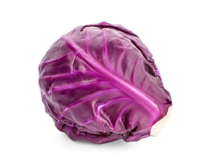 .Purple cabbage  on white
