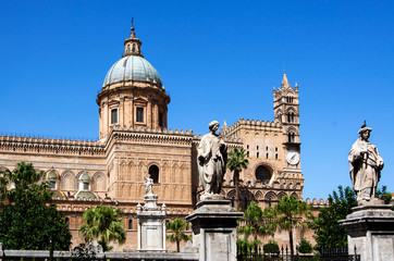 Fototapeta na wymiar Palermo Cathedral is Roman Catholic Archdiocese of Palermo, Palermo, Italy.