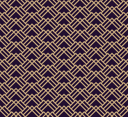 Vector seamless pattern. Modern stylish texture. Repeating geometric background. Linear graphic design.