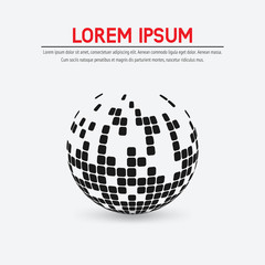 abstract globe shape symbol