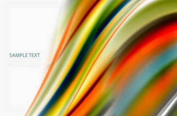 Rainbow color waves, vector blurred abstract background