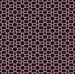 Fototapeta premium Vector seamless pattern. Modern stylish texture. Repeating geometric background. Linear graphic design.