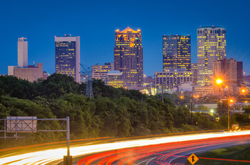 Birmingham, Alabama, USA Highway and Skyline