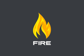 Fire Flame Logo design vector. Burning Energy Power icon