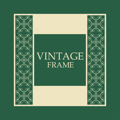 Retro ornamental frame