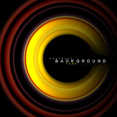 Geometric shapes created with fluid multicolored lines