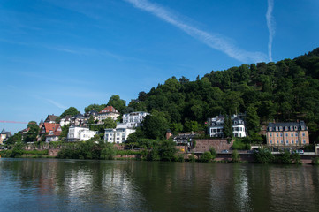 Fototapeta na wymiar Neckar river in Heidelberg, Germany