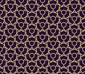 Vector seamless pattern. Modern stylish texture. Repeating geometric background. Linear graphic design.
