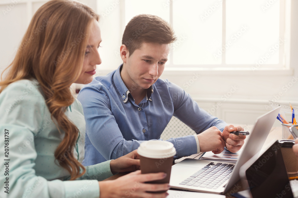 Aufkleber Programmers working in software developing company