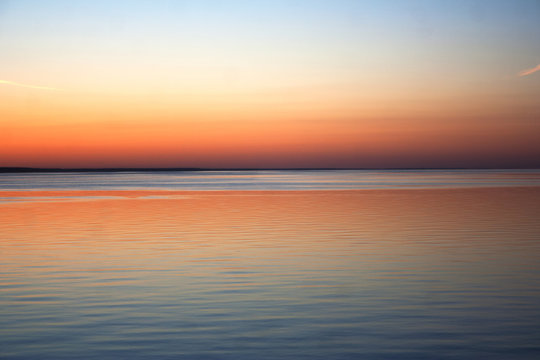 Sunset skyline from the shore of Kiev sea © manhattan_art