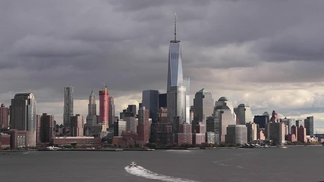 One World Trade Center and Downtown Manhattan across the Hudson River, New York, Manhattan, United States of America