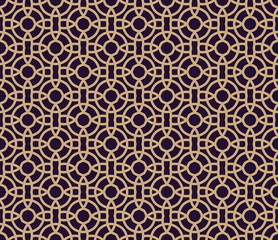 Vector seamless pattern. Modern stylish texture. Repeating geometric background. Linear graphic design.