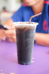 Thai iced black coffee signature local beverage
