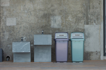 city trash cans