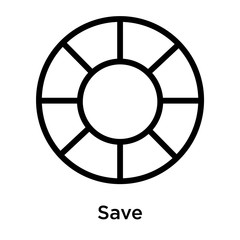 Fototapeta premium Save icon vector sign and symbol isolated on white background, Save logo concept